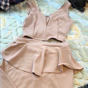 Peplum matching set